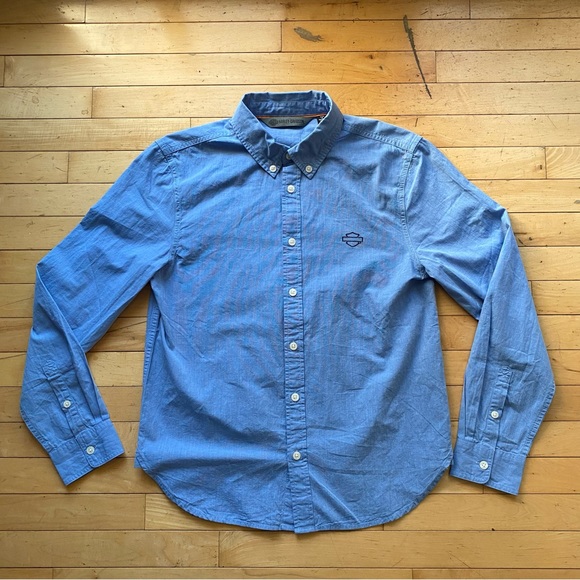 Harley Davidson Logo Button Up Shirt - Picture 2 of 10